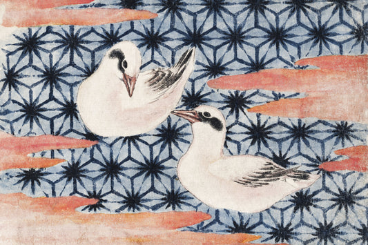 Plakat  Birds 2, Hokusai Japoński Vintage do Salonu
