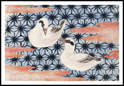 Plakat  Birds 2, Hokusai Japoński Vintage do Salonu