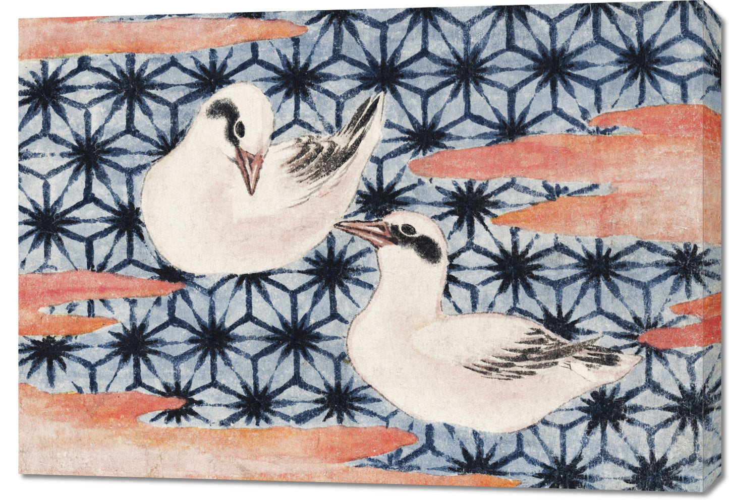 Obraz  Birds 2, Hokusai Japoński Vintage do Salonu