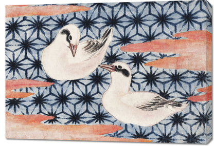 Obraz  Birds 2, Hokusai Japoński Vintage do Salonu