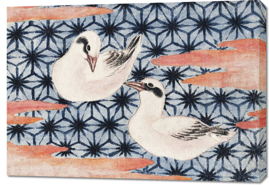 Obraz  Birds 2, Hokusai Japoński Vintage do Salonu