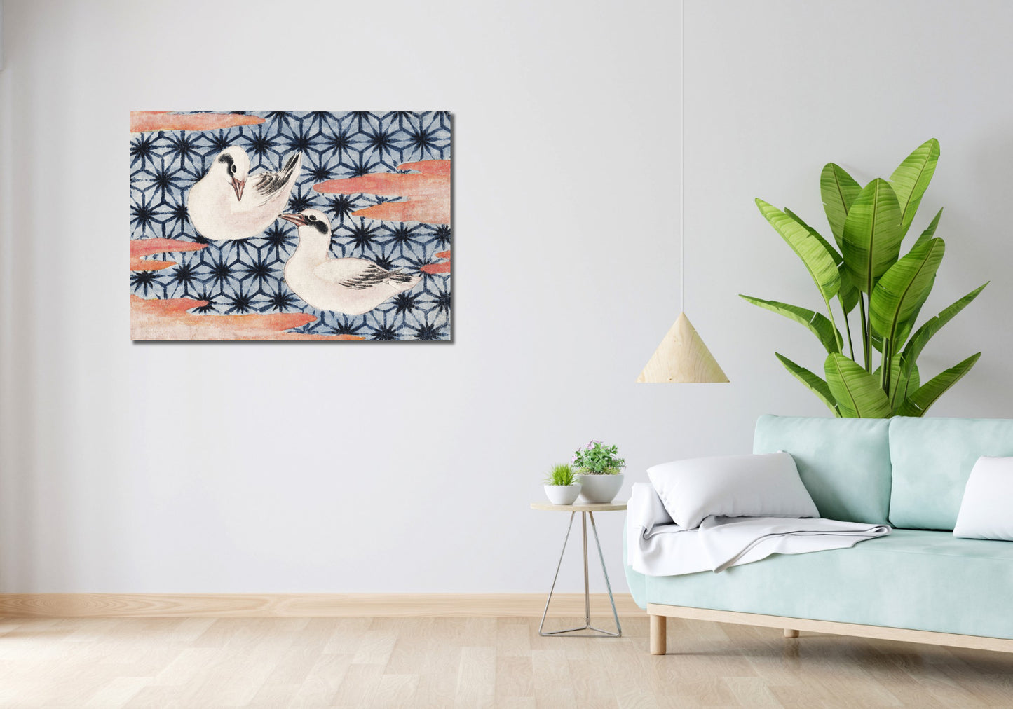 Obraz  Birds 2, Hokusai Japoński Vintage do Salonu