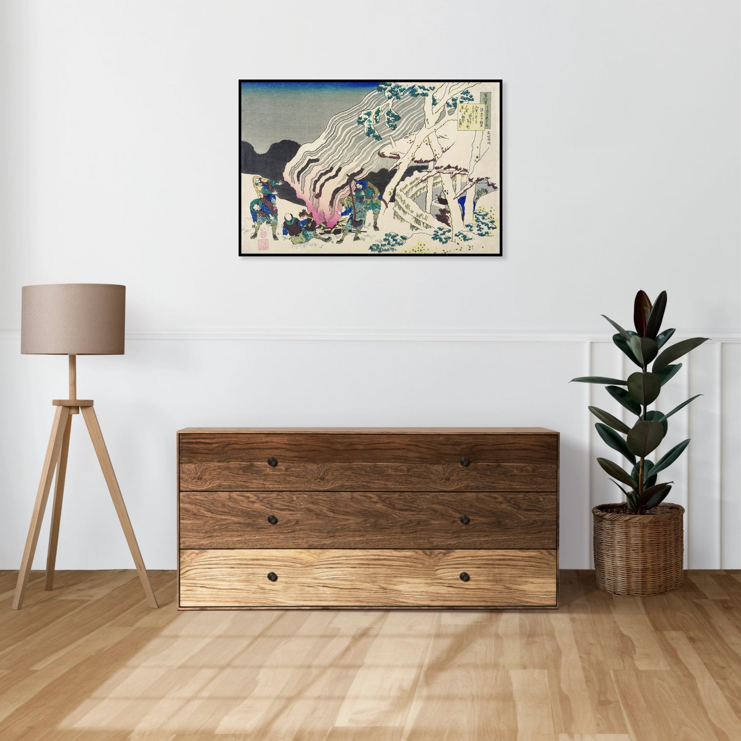 Plakat  Minamoto no Muneyuki Ason, Hokusai Japoński Vintage do Salonu