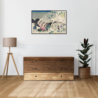 Plakat  Minamoto no Muneyuki Ason, Hokusai Japoński Vintage do Salonu
