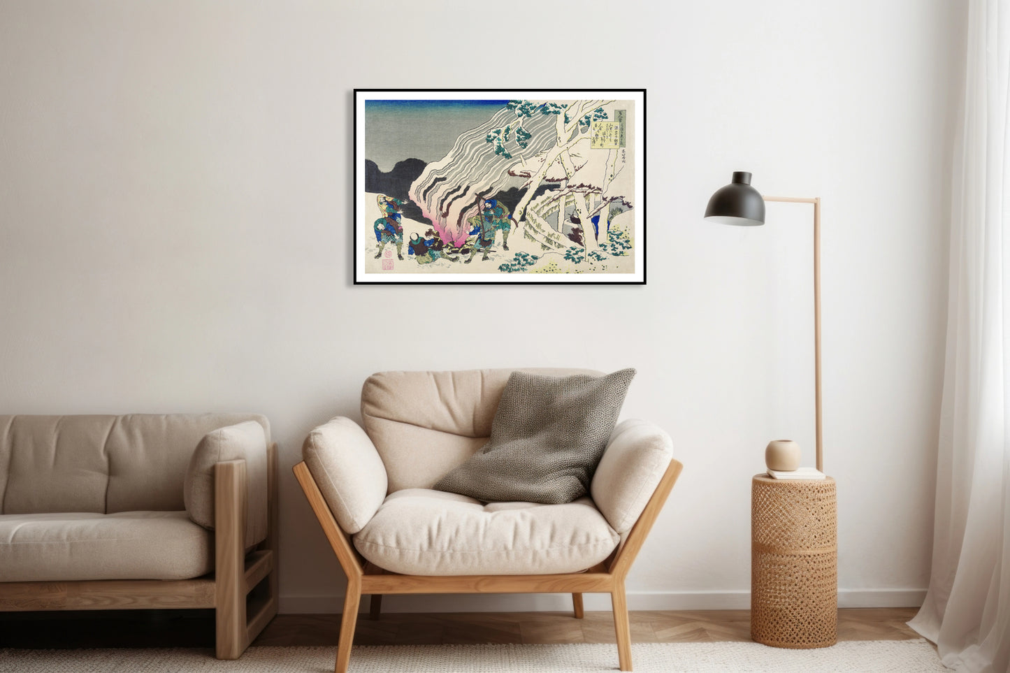 Plakat  Minamoto no Muneyuki Ason, Hokusai Japoński Vintage do Salonu