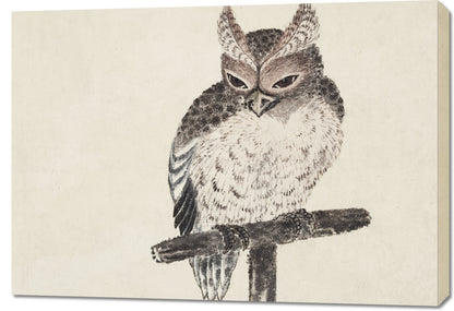 Obraz  Owl 2, Hokusai Japoński Vintage do Salonu