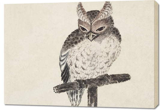 Obraz  Owl 2, Hokusai Japoński Vintage do Salonu