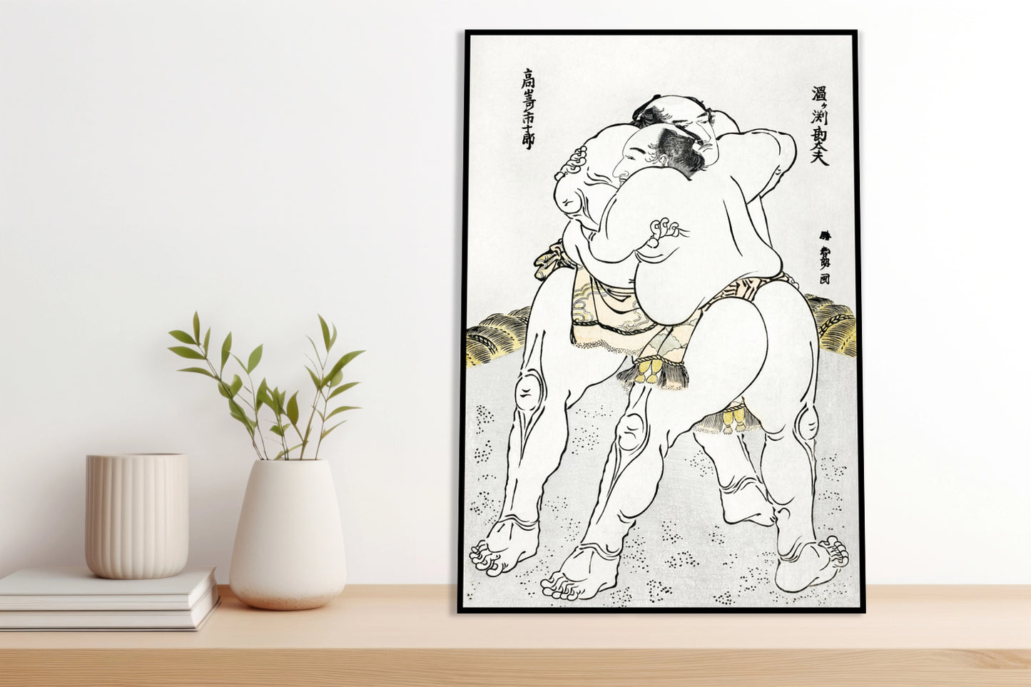 Plakat  Sumo Wrestlers, Hokusai Japoński Vintage do Salonu