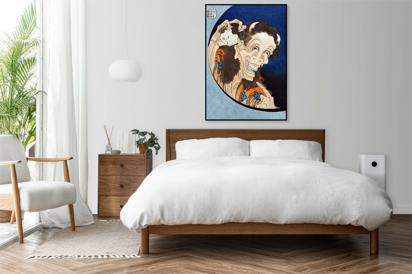 Plakat  Laughing Demoness, Hokusai Japoński Vintage do Salonu