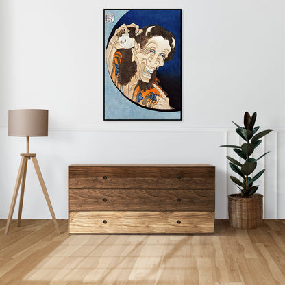 Plakat  Laughing Demoness, Hokusai Japoński Vintage do Salonu