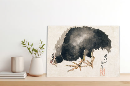 Obraz  Kogut, Hokusai Japoński Vintage do Salonu