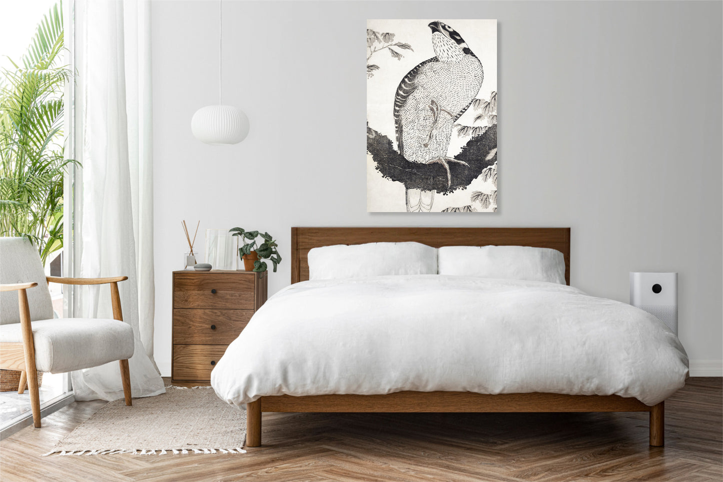 Obraz  Bird, Hokusai Japoński Vintage do Salonu