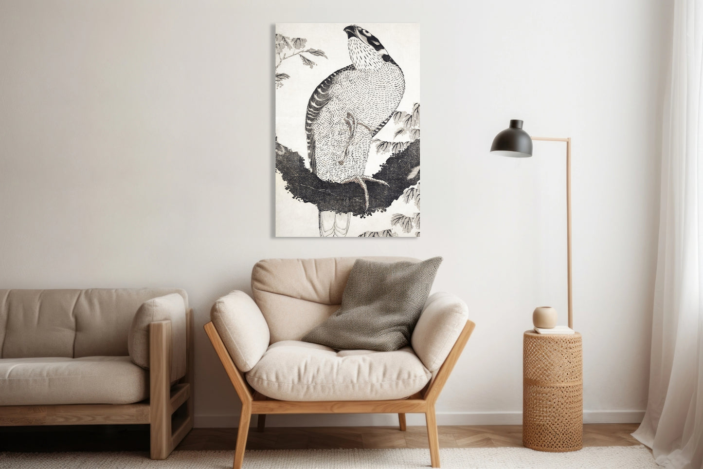 Obraz  Bird, Hokusai Japoński Vintage do Salonu