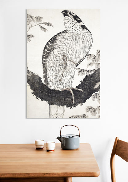 Obraz  Bird, Hokusai Japoński Vintage do Salonu