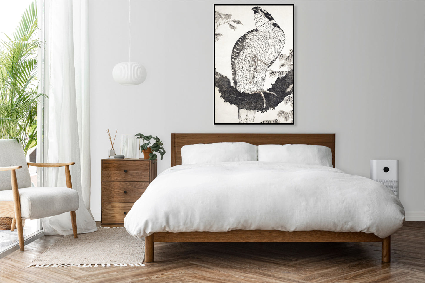 Plakat  Bird, Hokusai Japoński Vintage do Salonu