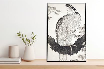 Plakat  Bird, Hokusai Japoński Vintage do Salonu