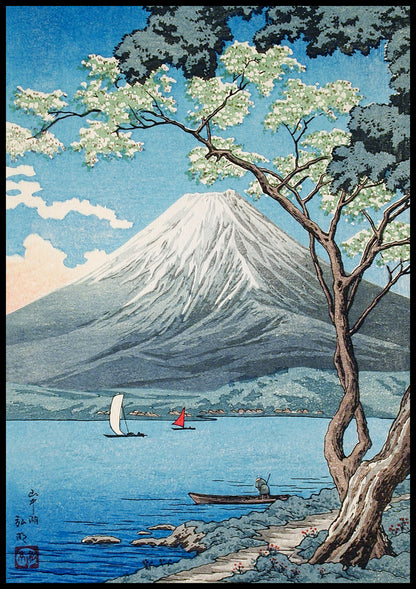 Plakat  Mount Fuji from Lake Yamanaka, Takahashi Japoński Vintage