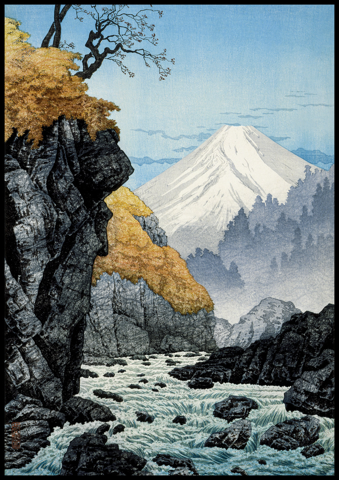 Plakat  Foot of Mount Ashitaka, Takahashi Japoński Vintage