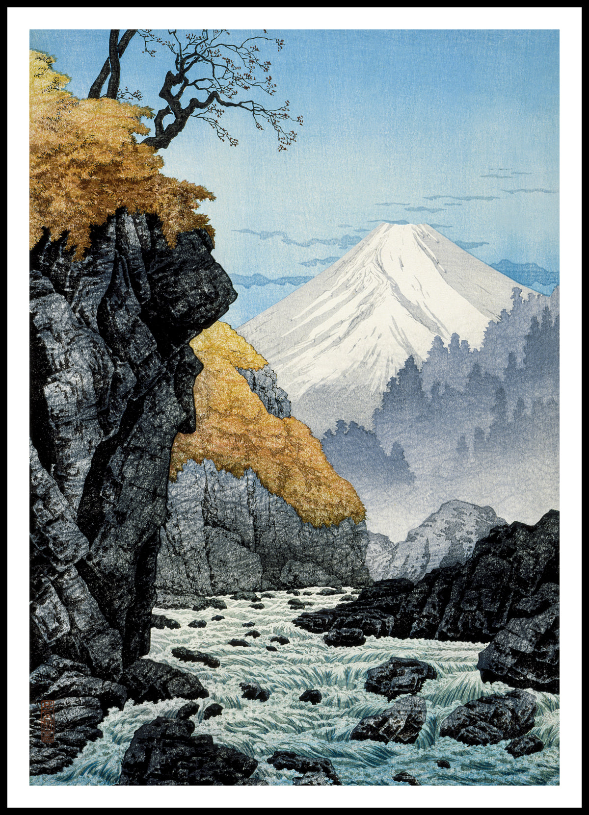 Plakat  Foot of Mount Ashitaka, Takahashi Japoński Vintage