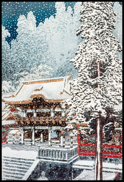 Plakat  The Yōmei Gate at Nikkō, Takahashi Japoński Vintage