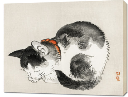 Obraz  Sleeping Cat, Bairei Japoński Vintage do Salonu