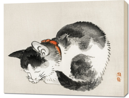 Obraz  Sleeping Cat, Bairei Japoński Vintage do Salonu