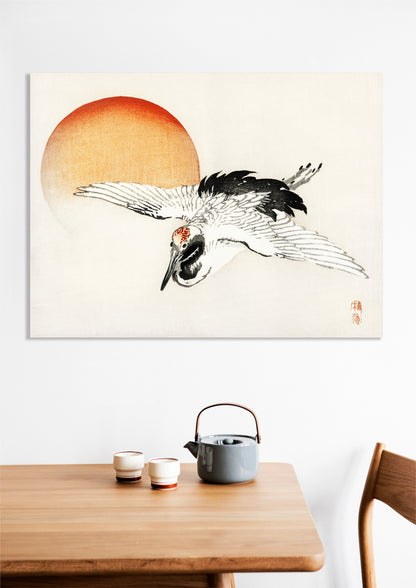 Obraz  Flying Crane, Kōno Bairei Japoński Vintage do Salonu