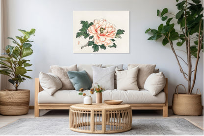 Obraz  Pink Rose,  Kōno Bairei Japoński Vintage do Salonu