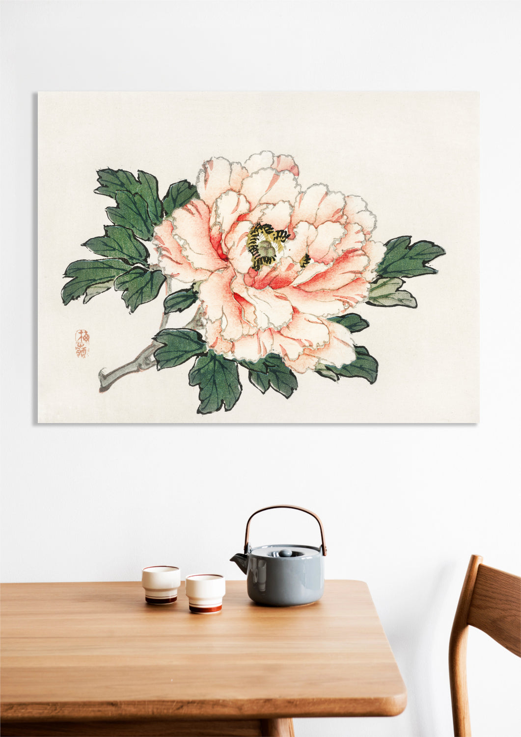 Obraz  Pink Rose,  Kōno Bairei Japoński Vintage do Salonu