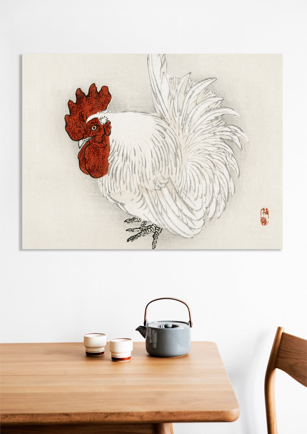 Obraz  Japanese Bantam,  Kōno Bairei  Vintage do Salonu