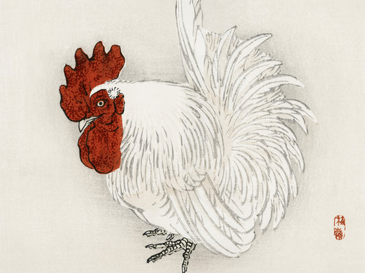 Plakat  Japanese Bantam,  Kōno Bairei  Vintage do Salonu