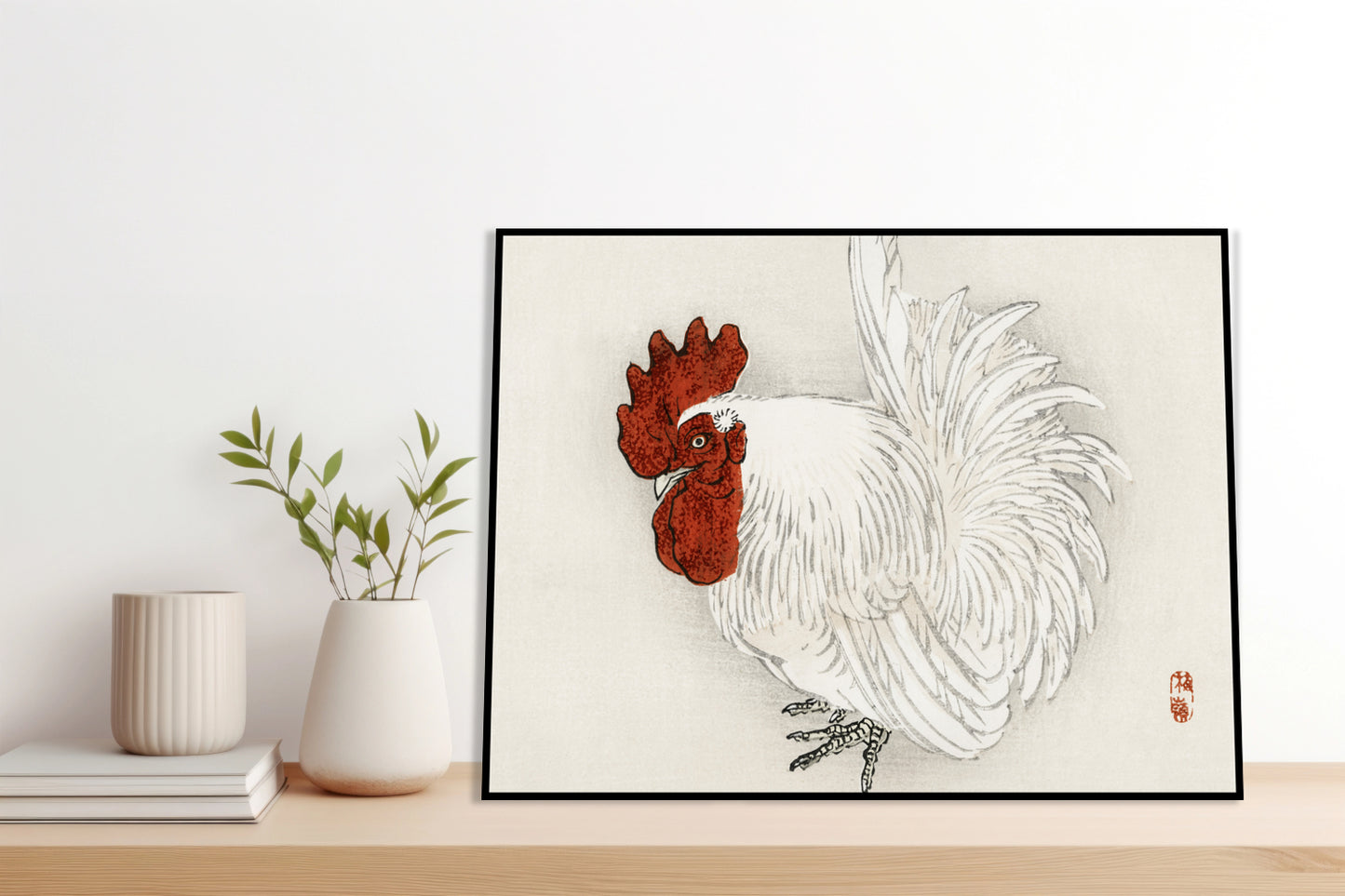 Plakat  Japanese Bantam,  Kōno Bairei  Vintage do Salonu