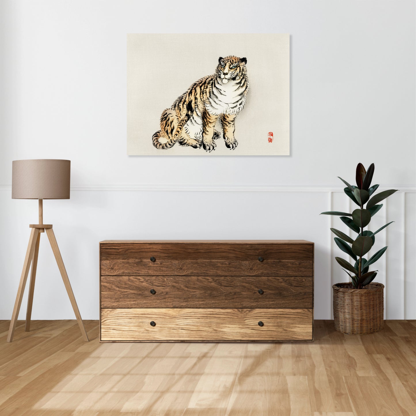 Obraz  Tiger,  Kōno Bairei  Japoński Vintage do Salonu