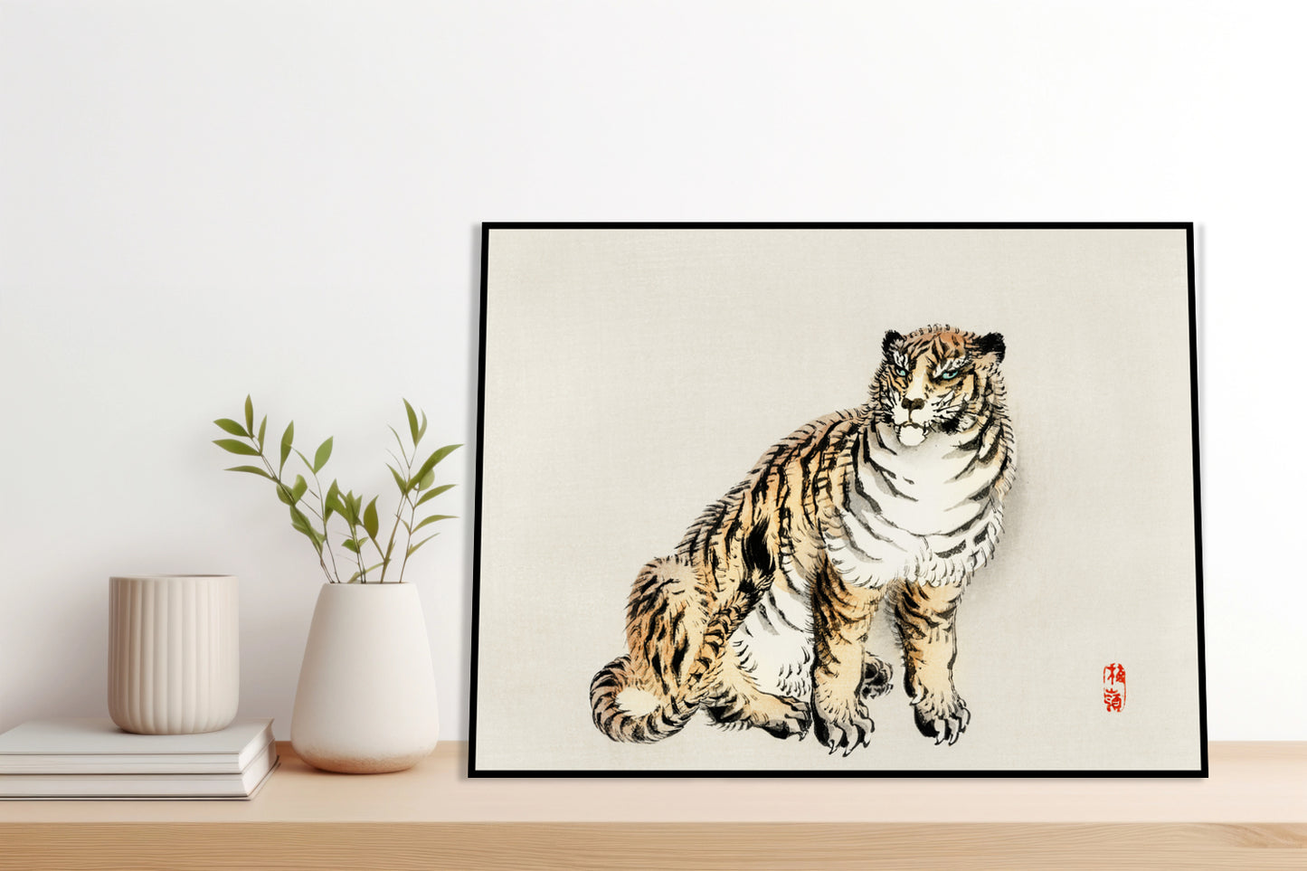 Plakat  Tiger,  Kōno Bairei  Japoński Vintage do Salonu