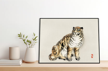 Plakat  Tiger,  Kōno Bairei  Japoński Vintage do Salonu