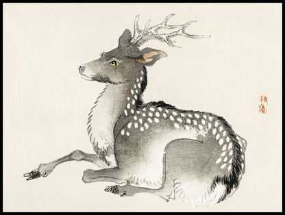 Plakat  Elk, Kōno Bairei Japoński Vintage do Salonu