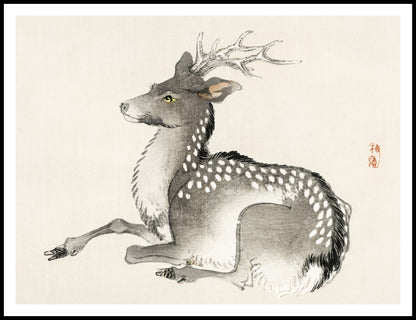 Plakat  Elk, Kōno Bairei Japoński Vintage do Salonu
