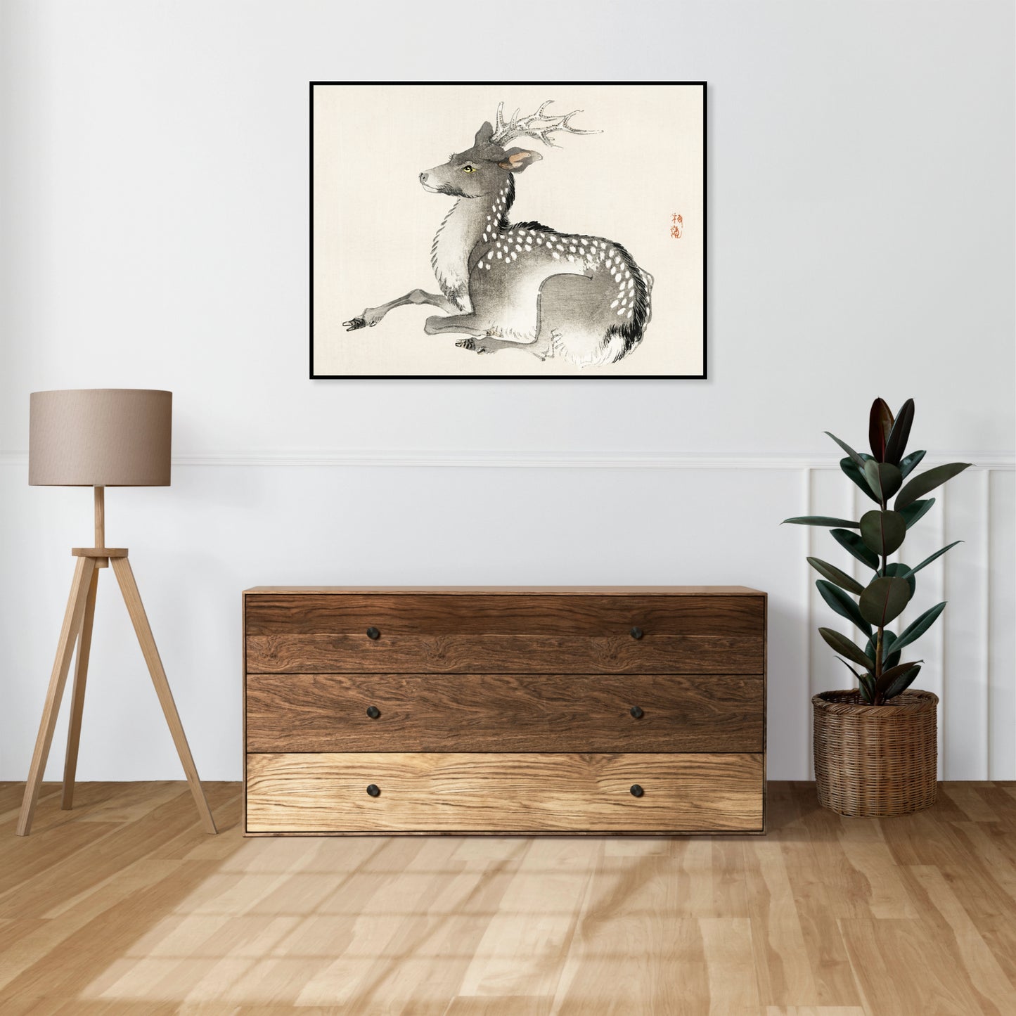 Plakat  Elk, Kōno Bairei Japoński Vintage do Salonu