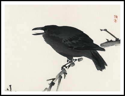 Plakat  Crow, Kōno Bairei Japoński Vintage do Salonu