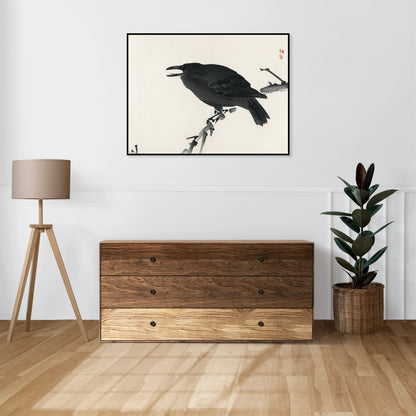 Plakat  Crow, Kōno Bairei Japoński Vintage do Salonu