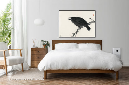 Plakat  Crow, Kōno Bairei Japoński Vintage do Salonu