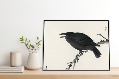 Plakat  Crow, Kōno Bairei Japoński Vintage do Salonu