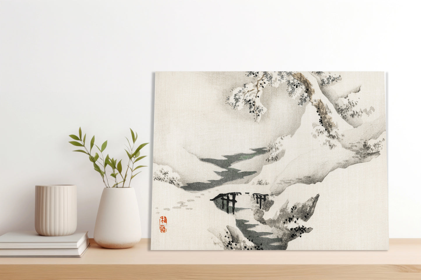 Obraz  Snowscape,  Kōno Bairei Japoński Vintage do Salonu
