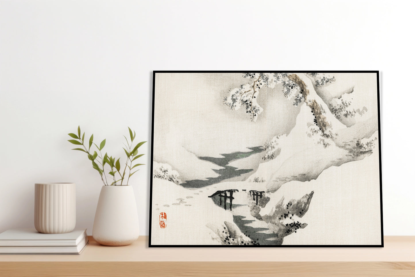 Plakat  Snowscape,  Kōno Bairei Japoński Vintage do Salonu