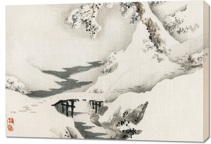 Obraz  Snowscape,  Kōno Bairei Japoński Vintage do Salonu