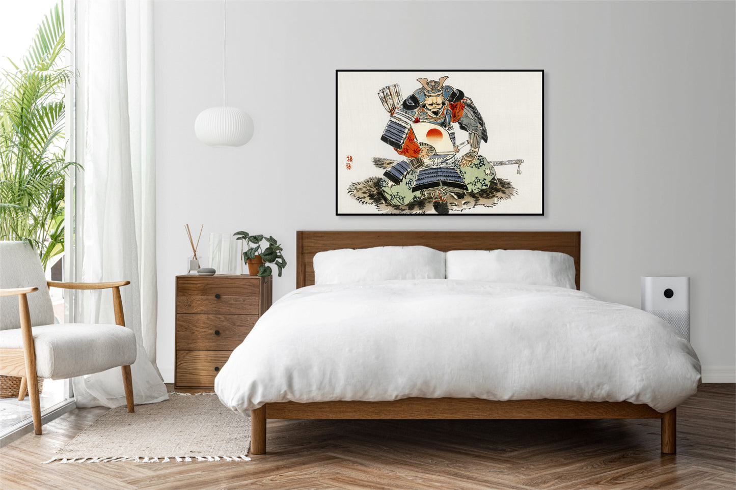 Plakat  Samurai, Kōno Bairei Japoński Vintage do Salonu