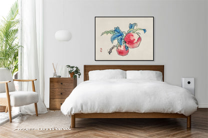 Plakat  Peaches, Kōno Bairei Japoński Vintage do Salonu