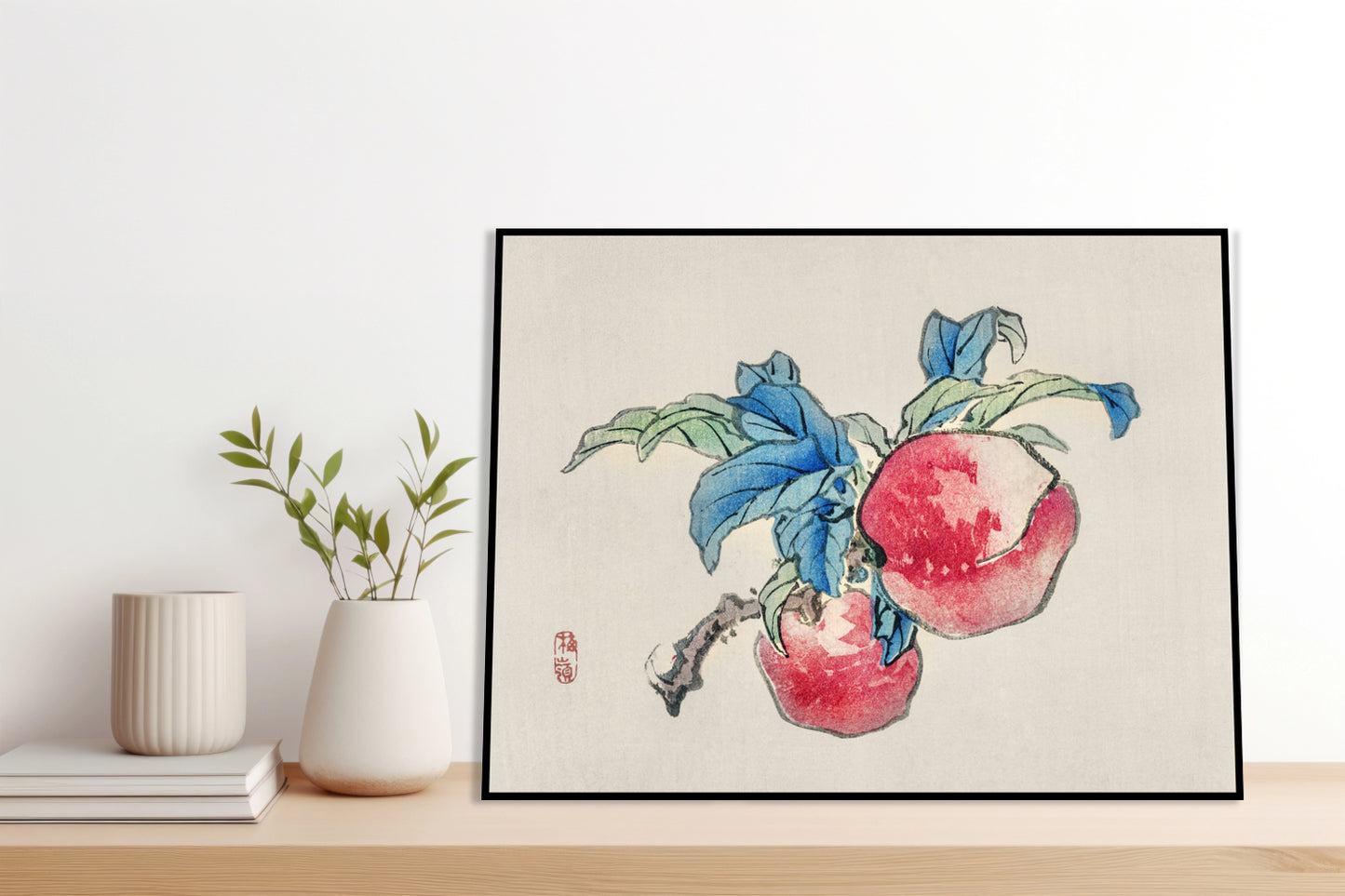 Plakat  Peaches, Kōno Bairei Japoński Vintage do Salonu