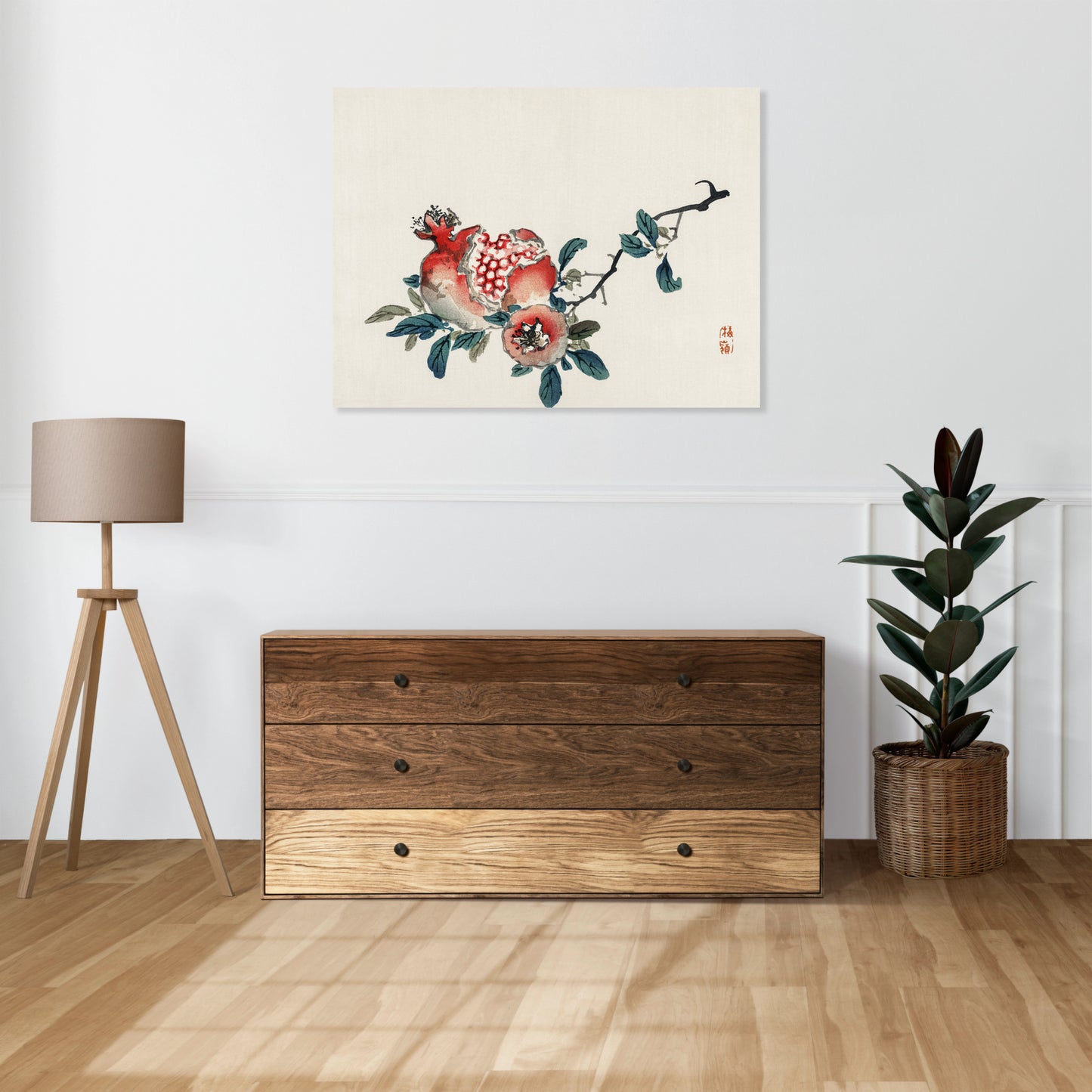 Obraz  Pomegranate,  Kōno Bairei Japoński Vintage do Salonu