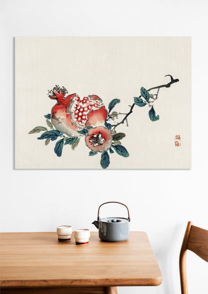 Obraz  Pomegranate,  Kōno Bairei Japoński Vintage do Salonu